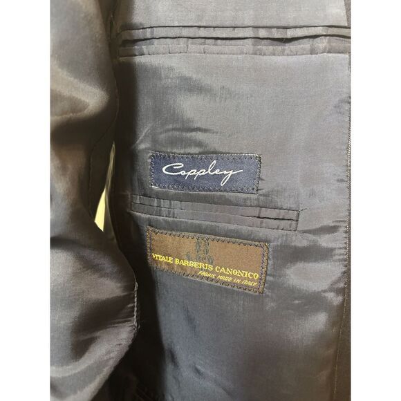 Designer‎ Men's Pinstripe 2-pc Suit Coppley Navy Business Formal Blazer Canada - Picture 13 of 14